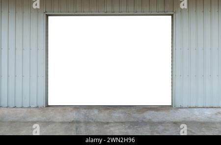 Garage door at a huge building for background Stock Photo