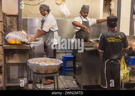 Bademiya food stall Colaba Mumbai Bombay Maharashtra India Stock Photo