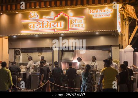 Bademiya food stall Colaba Mumbai Bombay Maharashtra India Stock Photo