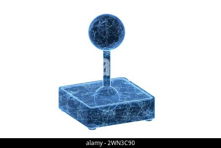 Game hand control, joystick equipment, 3d rendering. 3D illustration. Stock Photo