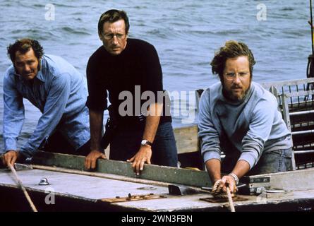 Jaws  Robert Shaw, Roy Scheider & Richard Dreyfuss Stock Photo