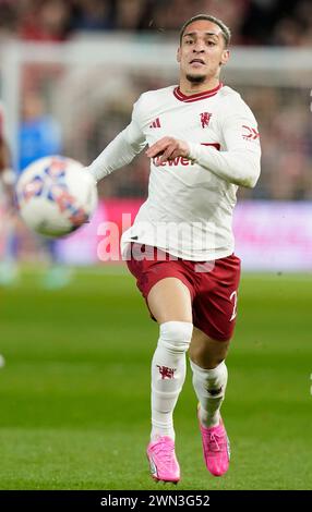 Nottingham, UK. 28th Feb, 2024. Antony of Manchester United during the The FA Cup match at the City Ground, Nottingham. Picture credit should read: Andrew Yates/Sportimage Credit: Sportimage Ltd/Alamy Live News Stock Photo