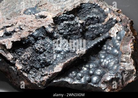 Goethite, iron oxyhydroxide, mineral containing high iron content Stock Photo