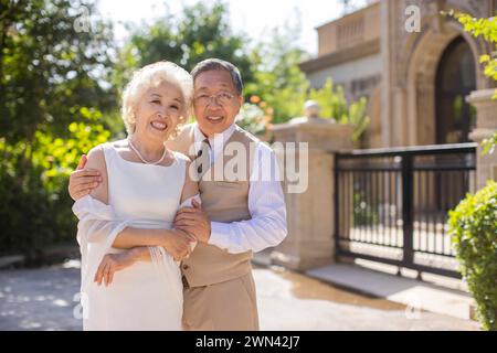Happy Seniors Getting Married Stock Photo