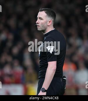 The City Ground, Nottingham, UK. 28th Feb, 2024. FA Cup Fifth Round Football, Nottingham Forest versus Manchester United; Referee Christopher Kavanagh Credit: Action Plus Sports/Alamy Live News Stock Photo