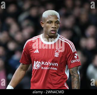 The City Ground, Nottingham, UK. 28th Feb, 2024. FA Cup Fifth Round Football, Nottingham Forest versus Manchester United; Danilo of Nottingham Forest Credit: Action Plus Sports/Alamy Live News Stock Photo