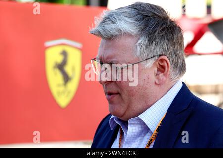 Sakhir, Bahrain. 29th Feb, 2024. Otmar Szafnauer (USA). Formula One World Championship, Rd 1, Bahrain Grand Prix, Thursday 29th February 2024. Sakhir, Bahrain. Credit: James Moy/Alamy Live News Stock Photo