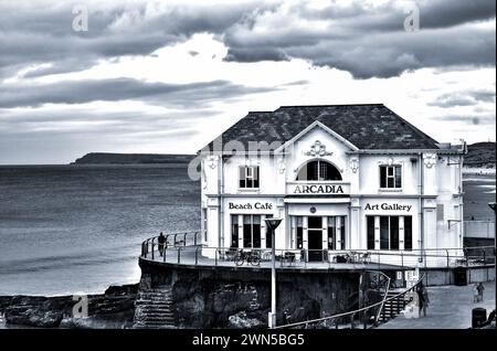 Arcadia beach café Portrush Stock Photo