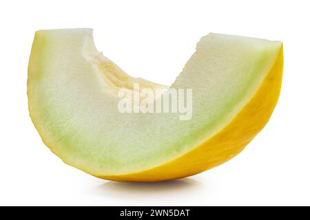fresh juicy melon slice isolated on white background Stock Photo