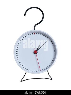 Decorative clock with dial without numbers. Clock to hang or pose. Stock Photo