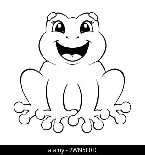 Coloring page for kids. Digital stamp. Cartoon style character. Isolated on white background. Vector illustration. Stock Vector