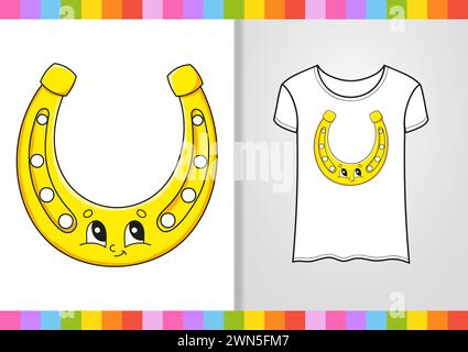 T-shirt design. Cute character on shirt. Hand drawn. Cartoon style. Isolated on white background. Vector illustration. Stock Vector