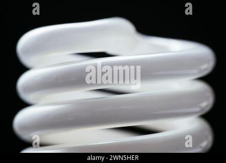 Close-up of a compact fluorescent lamp Stock Photo