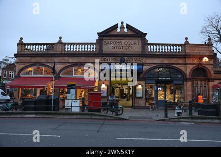 Barons Court London Underground Station Stock Photo