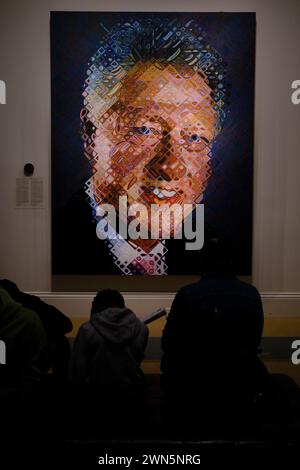 Bill Clinton's portrait display in 