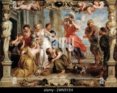 Rubens Pieter Paul - Achilles discovered among the Daughters of Lycomedes (1630 35) Stock Photo