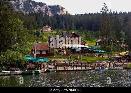 Tourist location at the lake Stock Photo