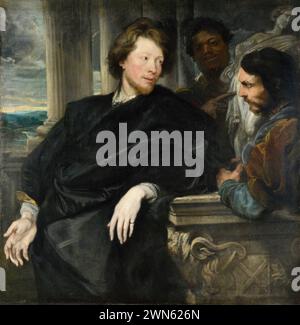 Van Dyck Antoon - Portrait of George Gage with Two Attendants (1622 23c.) Stock Photo
