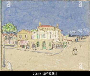 Van Gogh Vincent - The Yellow House (The Street) 01 Stock Photo