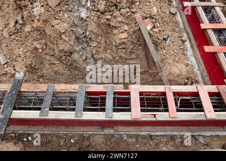 base works of a construstion site of a new house Stock Photo