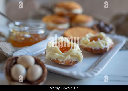 sweet home made Easter cookies Stock Photo