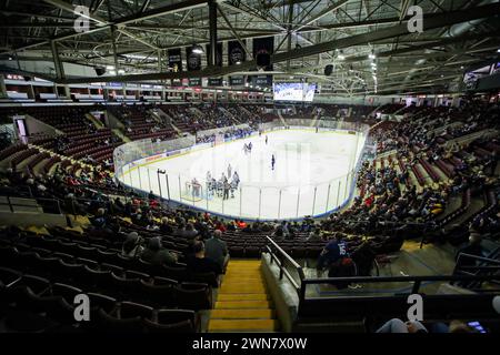 Feb 25 2024, Mississauga Ontario Canada. (Editorial Only)Final couple games Paramount Fine Foods Centere for the Mississaua Steelheads as they will play in Brampton next season. Luke Durda/Alamy Stock Photo