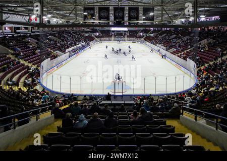 Feb 25 2024, Mississauga Ontario Canada. (Editorial Only)Final couple games Paramount Fine Foods Centere for the Mississaua Steelheads as they will play in Brampton next season. Luke Durda/Alamy Stock Photo