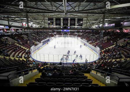 Feb 25 2024, Mississauga Ontario Canada. (Editorial Only)Final couple games Paramount Fine Foods Centere for the Mississaua Steelheads as they will play in Brampton next season. Luke Durda/Alamy Stock Photo