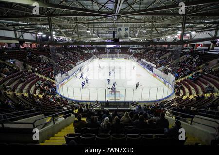 Feb 25 2024, Mississauga Ontario Canada. (Editorial Only)Final couple games Paramount Fine Foods Centere for the Mississaua Steelheads as they will play in Brampton next season. Luke Durda/Alamy Stock Photo