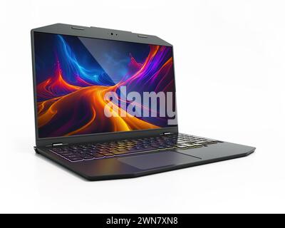 Generic Pc Compute Generic gaming laptop computer isolated on white background. 3D ...