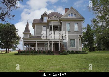 A historic Victorian mansion in rural East Texas, located in Bullard, TX Stock Photo