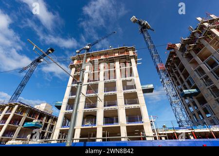 New flats being built along Ocean Drive Leith Stock Photo