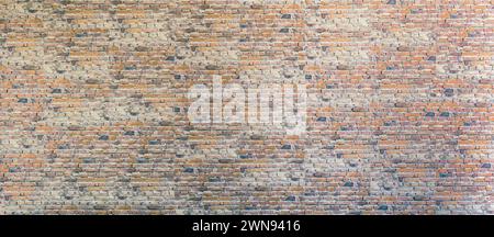 Brown brick wall grunge texture, old brown brick wall pattern background, 3d render. Stock Photo
