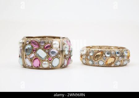 Bejewelled Costume Jewellery - Princess Bangles Stock Photo