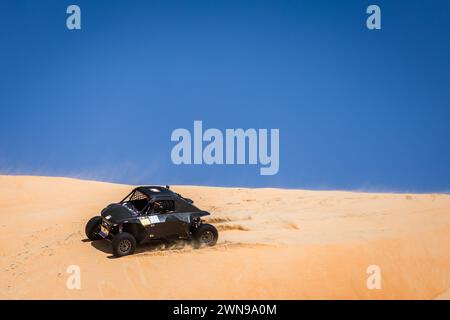 Mzeer'ah, United Arab Emirates. 01st Mar, 2024. 312 KLAASSEN Puck (NLD), SANZ Augusto (ARG), Taurus B.V., Taurus T3 MAX, action during the Stage 4 of the 2024 Abu Dhabi Desert Challenge, on March 1, 2024 in Mzeer'ah, United Arab Emirates - Photo Bastien Roux/DPPI Credit: DPPI Media/Alamy Live News Stock Photo