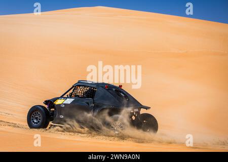 Mzeer'ah, United Arab Emirates. 01st Mar, 2024. 312 KLAASSEN Puck (NLD), SANZ Augusto (ARG), Taurus B.V., Taurus T3 MAX, action during the Stage 4 of the 2024 Abu Dhabi Desert Challenge, on March 1, 2024 in Mzeer'ah, United Arab Emirates - Photo Bastien Roux/DPPI Credit: DPPI Media/Alamy Live News Stock Photo