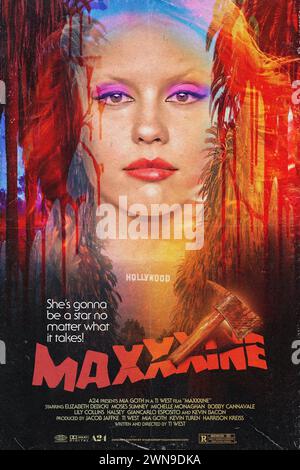 MaXXXine Mia Goth poster Stock Photo - Alamy