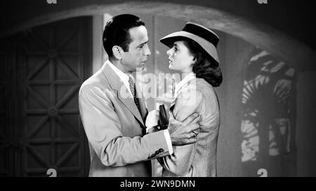 casablanca  Humphrey Bogart & Ingrid Bergman Stock Photo