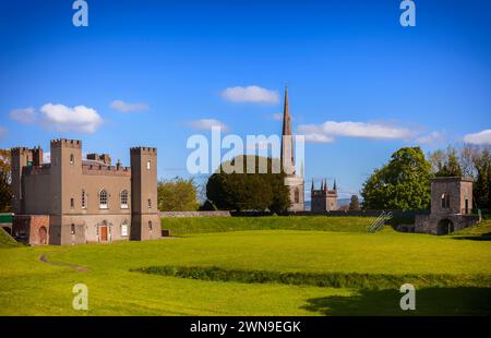 Hillsborough Fort and Gatehouse in Hillsborough Forest Park, County Down, Northern Ireland Stock Photo