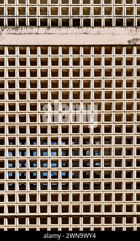 Concrete grid wall surface pattern Stock Photo
