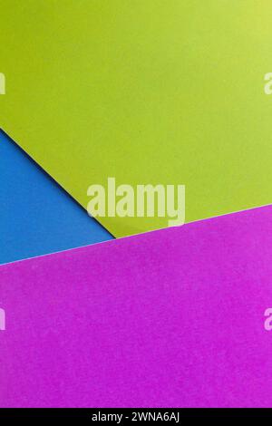Geometric purple, green and blue paper background with copy space Stock Photo
