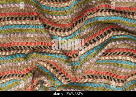 A multicolored fabric in a close up view Stock Photo