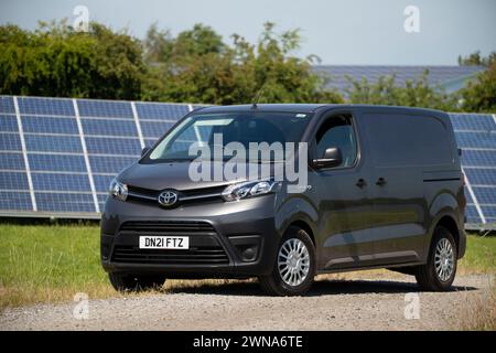 15/06/21   Toyota’s new 75 kWh electric Proace van, Derbyshire UK. Stock Photo