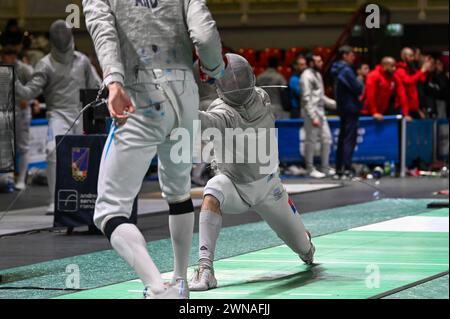 Padua, Italy. 01st Mar, 2024. Fencers in action during Fencing Team World Cup, Sword match in Padua, Italy, March 01 2024 Credit: Independent Photo Agency/Alamy Live News Stock Photo