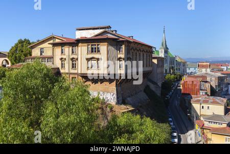 Chilean town of Valparaiso Stock Photo