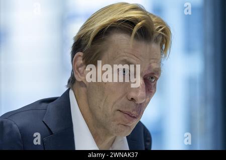 Brussels, Belgium. 01st Mar, 2024. Bpost CEO Chris Peeters Pictured ...