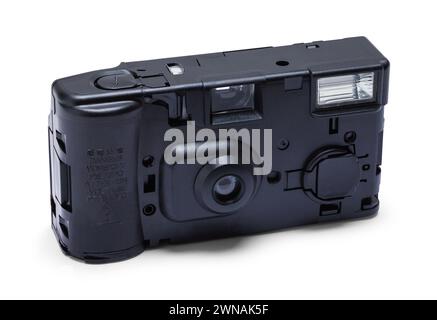Palstic Disposable Camera Cut Out on White. Stock Photo