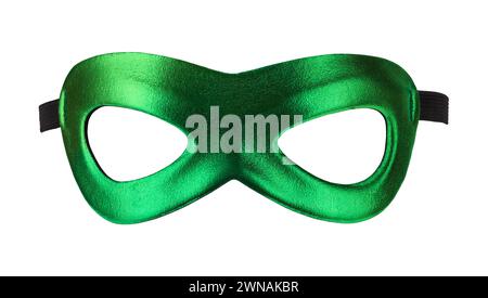 Green Eye Mask Cut Out on White. Stock Photo