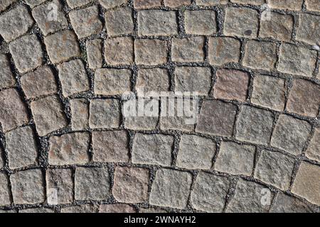 Background of cobblestone in arch pattern Stock Photo