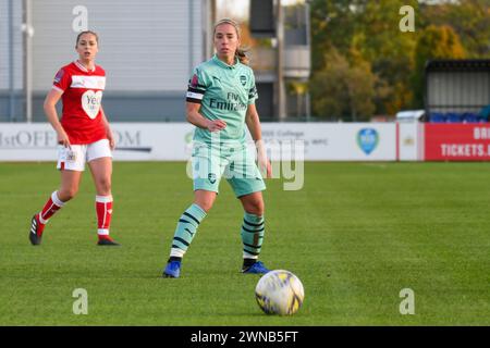 Bristol, England. 28 October 2018. Jordan Nobbs of Arsenal during the FA Women's Super League game between Bristol City and Arsenal at Stoke Gifford Stadium in Bristol, England, UK on 28 October 2018. Credit: Duncan Thomas/Majestic Media. Stock Photo